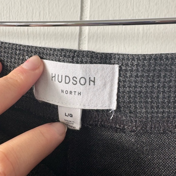 Hudson North Pull on Gray Houndstooth Straight Leg Pants Size Large - Picture 3 of 6